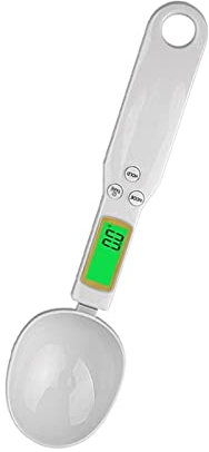 JDSHFEN Báscula de Cocina electrónica con Tenedor y Cubiertos retroiluminada Cuchara 300 g LCD Digital para medir Alimentos harina Herramienta de Cocina para,