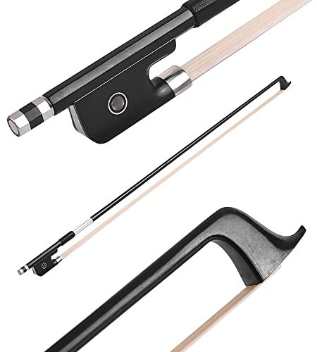 Funien 4/4 Cello Violoncello Bogen Gut Ausbalanciert Carbon Fiber Runde Stick Ebenholz Frosch Weiß Rosshaar Cello Teile Zubehör