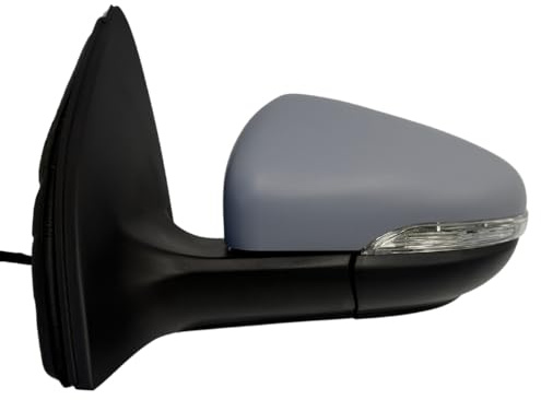 Spieg Außenspiegel Links für Volkswagen Golf 6 2008-2012 Manuell Einklappbar, Elektrisch Verstellbar, Beheizt, Mit Blinklicht, Grundiert, 6 PIN (Fahrerseite)