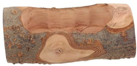 BUGUUYO Ciotola per Alimentazione del Criceto in Legno, Ciotola Marrone per Cibo e Acqua, Accessorio per Piccoli Animali, Lavabile