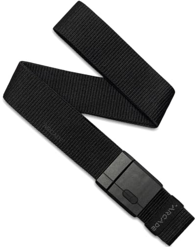 Arkadbälten äventyrsmaga unisex bälte: kraftig stretch, metallfritt spänne, Aero Mag – svart, Standard (Up to 38); 1.5 Wide