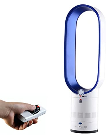 Ventilador de Torre Moderno sin aspas, refrigeración portátil con Control Remoto, Columna de Mesa de Piso con regulación de Velocidad Continua Segura, Temporizador de Cita de 30-12