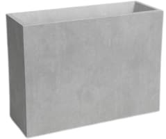 Garden Center Shop | Artevasi Jardinera Sydney Alta 80 cm | Macetero Alto Decorativo | Doble Pared con Drenaje | Ideal Interior y Exterior | Diseño Moderno y Resistente (Gris)