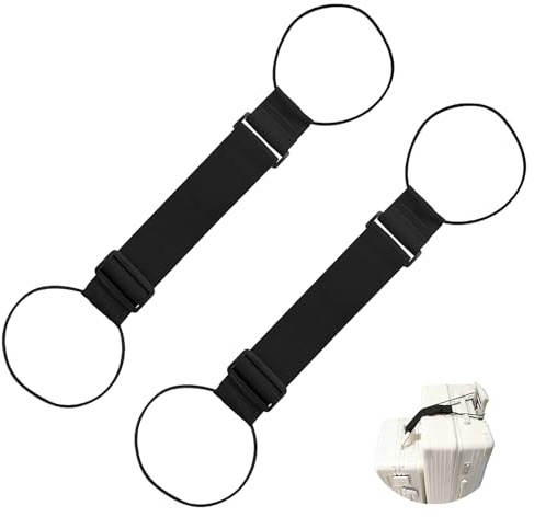 Cinghia elastica per bagagli per valigie – Cinghie regolabili per borsa da viaggio 2 pezzi, per il fissaggio sicuro di bagaglio a mano, borse per laptop e cosmetici – Accessori per valigie da viaggio