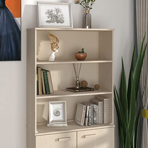 Runheo HAMAR Highboard-Oberteil, Honigbraun, 85x35x100 cm, Massivholz Kiefer, robuster Stauraum für Küche und Wohnzimmer, langlebiges Schrankaufsatz