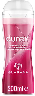 Durex Massage 2-in01 Lube, 200ml, Guarana, Water Based Lube, Smooth Texture
