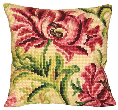 Collezione d'Arte 40 x 40 cm Wild Rose (Sinistra) Kit Cuscino Punto Croce