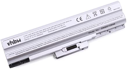vhbw Akku kompatibel mit Sony Vaio VGN-AW11M/H, VGN-AW11S/B, VGN-AW11XU/Q, VGN-AW11Z/B Notebook (4400mAh, 11,1V, Li-Ion)