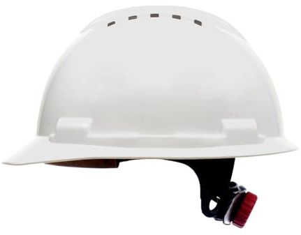 Stenso Bauhelm SP200T Baustellenhelm Schutzhelm EN 397 348g | Schutzhelm Bauarbeiterhelm, leicht und belüftet, HDPE, 4-Punkt-Befestigung, kurzes Visier, Schraubenverstellung, EN 397
