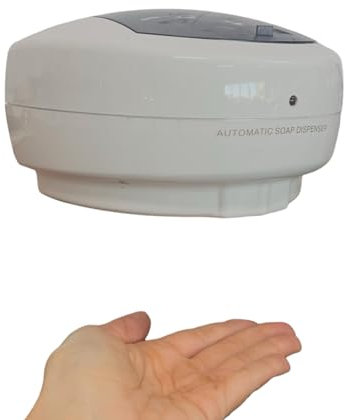 BAGNOCLIC - Dispenser Automatico per Sapone e Igenizzante a Infrarossi | Installazione a Muro Facile | Adatto per Bagno, Cucina, Ristoranti, Hotel | Capacità Elevata, Bianco, ABS