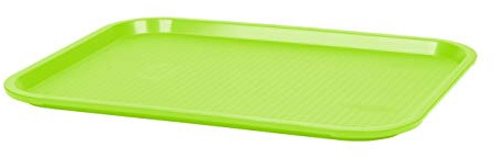 Grunwerg P-1216G/6 6er Set Fast Food Essentablett aus Kunststoff – Rechteckig, Grün, 16“ x 12“, Plastik