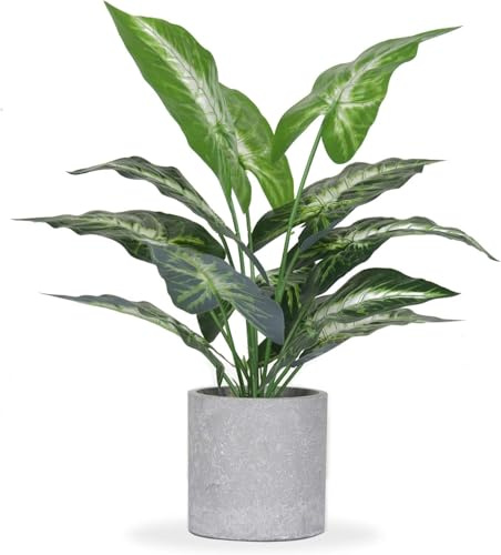 Der Rose JC nateva 16 Small Fake Plants Artificial Tropical Faux Plants Indoor for Office Desk Shelf Bathroom Home Decor