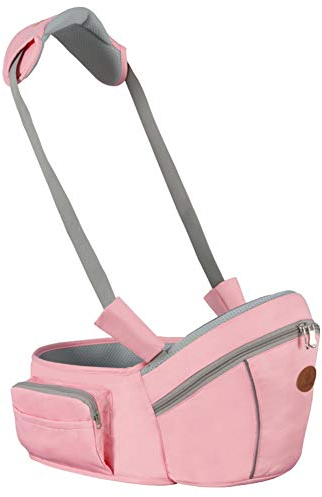WONOOS Baby Taillenhocker Sitzträger Mit Sicherheitsgurtschutz Hüftsitzträger Für Babys Zwischen 3 Und 36 Monaten,Rosa
