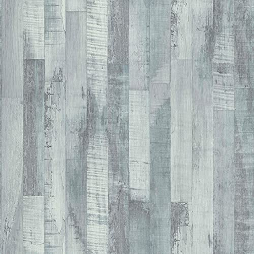 LUTECE Papier Peint Imitation Planche Bois Verticale | Bleu | Vinyle sur Intissé | 51196301 | Chambre, Salon, Couloir, Séjour