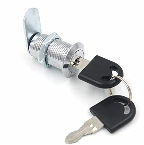 Asudaro Schrankschlösser Briefkastenschloss Zylinderschloss Schrankschloß Hebelschloß Cabinet Cam Lock Verteilerkastenschloss Universal Aktenschrankschloss für Schränke, Briefkästen,silber 30mm