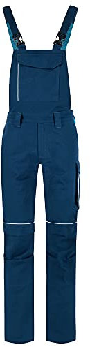 BWOLF Raptor Salopette de Travail Homme en Coton 100% avec Poches Multifonctionnelles, Bandes Réfléchissantes, Bleu, M