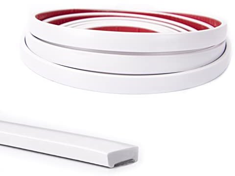 Art3d Bordure Adhésive pour Carrelage de carrelage, coin, miroir,Imperméable,Facile à couper - 9 m - Blanc