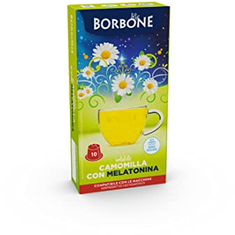 Caffè Borbone Camomilla con Melatonina Solubile - 60 capsule (6 confezioni da 10) - Compatibili con le Macchine ad uso domestico Nespresso*
