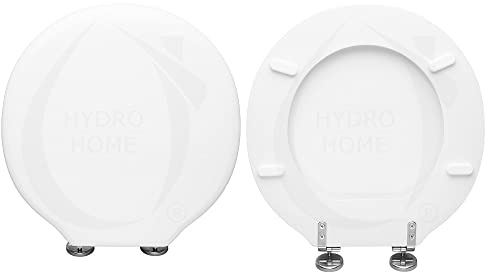 HYDRO HOME Tavoletta Wc EL1 Galassia Compatibile, Copriwater In Legno Rivestito Con 2 mm Di Resina, Tavoletta Wc Con Cerniere Fissaggio Dall'Alto MADE IN ITALY