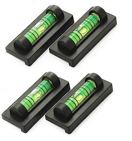 HpLive 4 Stück Magnetische Mini Wasserwaage, Flüssigkeitsstandanzeige, Mini-Wasserwaage für die tägliche Nivellierung