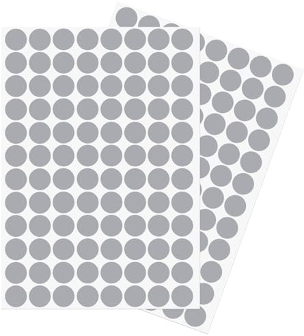 sourcing map 2 Sheet/192Pcs Screw Hole Cover Stickers, 15mm Dia PVC Self Adhesive Covers Caps Dustproof for Wood Furniture Cabinet Shelf Wardrobe, Gray