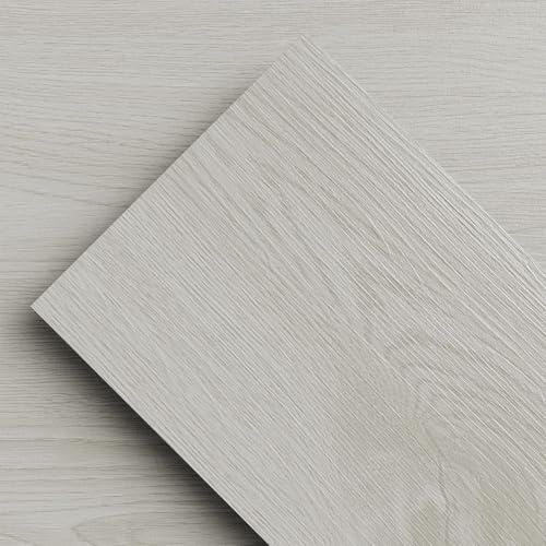 ATOPOSE Vinyl Flooring - Lino Flooring with Ivory Oak Wood Effect,Peel and Stick Floor Tiles,18 Planks 2.51 m²,Waterproof for Kitchen Living Room