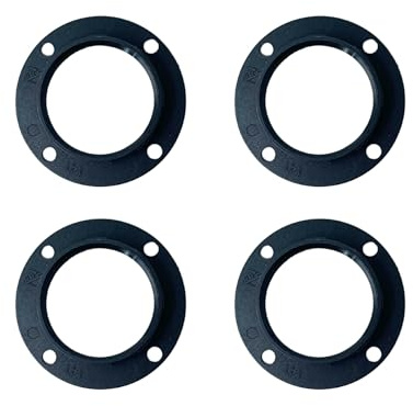 HALOTEC | Pack de 4 anneaux noirs pour douilles E14 | Fixation thermoplastique robuste pour abat-jour | Compatible douilles standard E14 | Idéal pour cuisine, salon, bureau, chambre