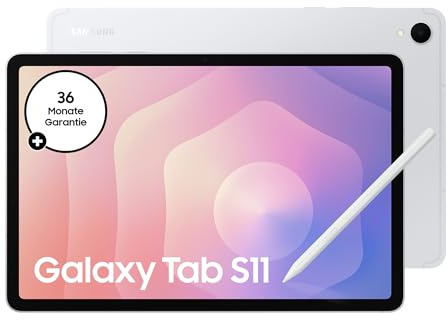 Samsung Galaxy Tab S11, AI Tablet, Wi-Fi, Leichtes Design, Vielseitige KI-Tools, DeX, 128 GB Speicher, 12 GB RAM, Lange Akkulaufzeit, Silver, 3 Jahre Herstellergarantie [Exklusiv auf Amazon]