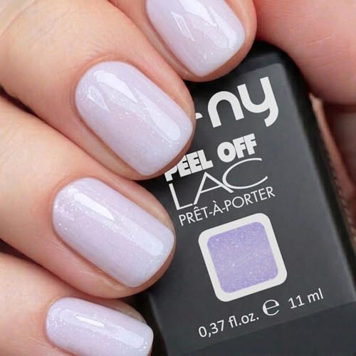 MI-NY Smalto Semipermanente Peel Off Lilla, Formula Vegan, Rimozione con Acqua Calda, Durata 15 Giorni
