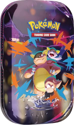 Pokémon-Sammelkartenspiel: Mini-Tin-Box Mega-Helden – Mega-Kangama (1 Sticker, 1 Bildkarte & 2 Boosterpacks)