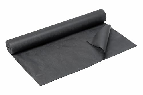 Meister Malla antimaleza de 15 x 2 m, 150 g/m², Color Negro, antimalas Hierbas y heladas, Transpirable, retiene el Calor y la Humedad