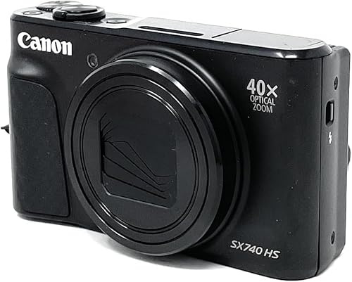 Canon PowerShot SX740 HS Compact Digital Camera | 40x Optical Zoom | 4K UHD Video | 20.3MP | Wi-Fi | Bluetooth | Black (Renewed)