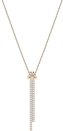 Swarovski Lifelong Y-Anhänger, weiss, rosé Vergoldung