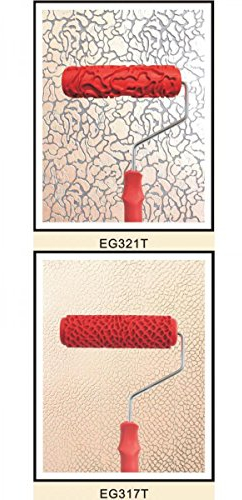 2 Stücke Strukturwalze Strukturrolle, Geprägter Farbroller für Wände, 7 Zoll Dekorative Kunstroller für Farbe, Gemusterte Farbroller - Roller mit Bügel