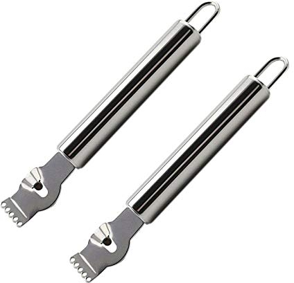 Lot de 2 râpes à zesteur en acier inoxydable avec couteau à canal et boucle de suspension