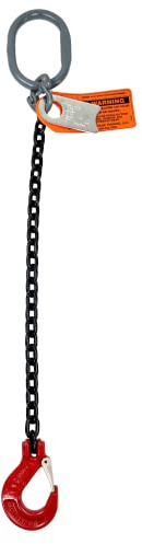 Advantage Rigging - Chain Sling - 3/8 x 8' Single Leg with Sling Hook - Grade 80
