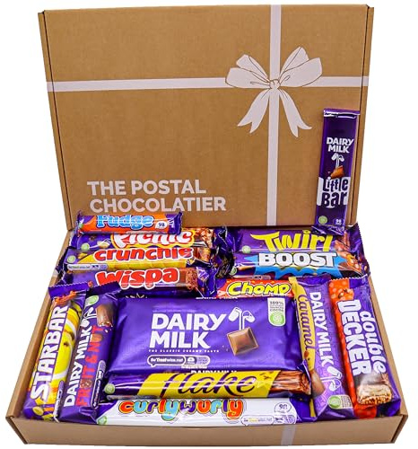 Dairy Milk Chocolate Gift Box Hamper, Full Sized Bars, Letterbox Friendly, Perfect for Presents, Surprises Birthdays and Treats, Twirl, Double Decker, Crunchie, The Postal Chocolatier