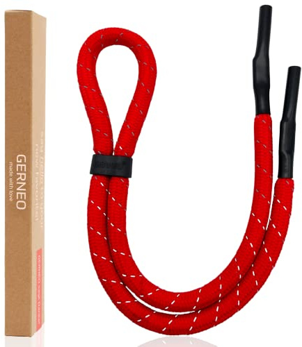 GERNEO® – ORIGINAL – schwimmfähiges Sport Brillenband Neopren – reflektierenden Streifen – diverse Farben – verstellbar mit Kabelzug – wasserfestes Sportbrillenband & fester Halt für Wassersport