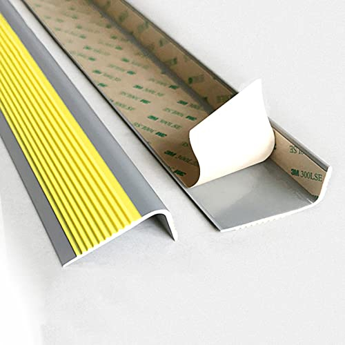 Profilo per gradini Paraspigoli per bordi delle scale, bordi per tappeti in gomma Strisce di transizione/protezione per il naso del bordo del gradino Sicurezza antiscivolo, tappi per scale larghi 5
