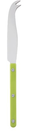 Sabre Paris | Couteau à fromage 24 cm Bistrot couleur Lime. Couvert en Acier Inoxydable. Efficace et élégant pour découper une large variété de fromages.