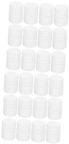 Gatuida 24stücke Teiliges Hdpe Flaschen Für Medikamente Wiederbefüllbare Behälter Mit Schraubverschluss Auslaufsichere Fläschchen Für Tabletten Pulver Und Kleine Proben Für Reisen