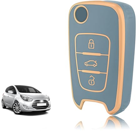 TOOMUME Schlüsselhülle TPU, Autoschlüssel Hülle Passt für Hyundai i10 i20 i30 i40 ix20 ix30 ix35 Elantra Avante Kia Sportage Rio Ceed Picanto, Schlüsselcover Schutz Schlüsselgehäuse - Flip Key