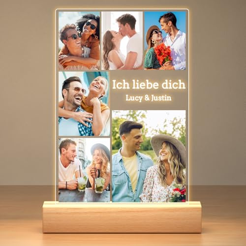 Personalisierte Bilderrahmen, Personalisierte Geschenke für Frauen Männer | Personalisierte Bilderrahmen mit Foto, Fotogeschenke Personalisiert für Freundin Freund, Jahrestag Geschenk Sie Ihn