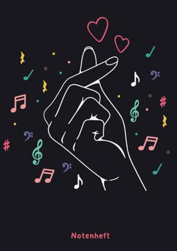 Notenheft DIN A4 mit Lineatur 14 ohne Hilfslinien: 100 Seiten Musikheft mit Notenlinien für Musikunterricht und Musiker