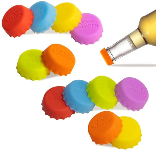 12 Pezzi Tappi Per Bottiglia in Silicone, Tappo Per Bottiglia di Birra, Tappo Per Bottiglia di Vino e Champagne, per Bottiglie di Vetro, 6 Colori