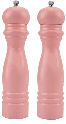 Salt Pepper Mills Set Wooden Spice Grinders, Hand Shaker Cruet, Strong Adjustable Ceramic Core,2 Pack.