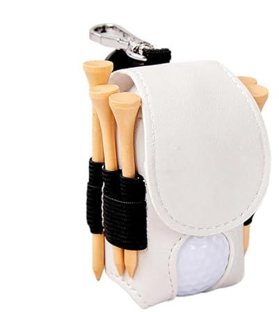 Generisch Golfball Halter, Leder Taillen Golfball Tee Halter, Golfball Tasche in Zwei Ball Größe mit Gürtelclip, Personalisierte Golfschläger Namens Golfball Tee Tasche, für Männer und Frauen
