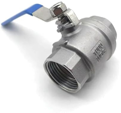 Robinet à bille en laiton, Vanne à boisseau sphérique en acier inoxydable SS304 P, vanne à boisseau sphérique à passage intégral, vanne femelle 1/4 / 1-1/2, vannes à poignée(3)