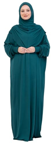 Prien Gebetskleidung Mit Hijab Für Damen, Baumwolle Muslim Abaya Für Frauen, Weich Kopftuch Gebetskleid, Elegante Türkische Islamische Kleid Eid, Ramadan, Umrah, Hajj