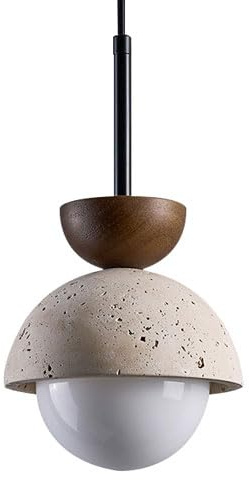 G9 Light Source Single Head Chandelier, Industrial Style Marble Hanging Lamp Shade, Flush Mount Ceiling Pendant Light, Living Room Bedroom Bar Decoration Lighting Fixtures